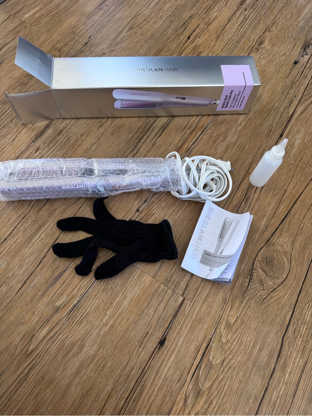 Sheglam hair Hydra shot steam iron pro-instant silk press. New with box.